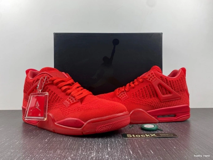 Cheap Husky Jordan AQ3559-600 4 Flyknit Retro Red 0814